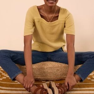Madewell square neck harlow top